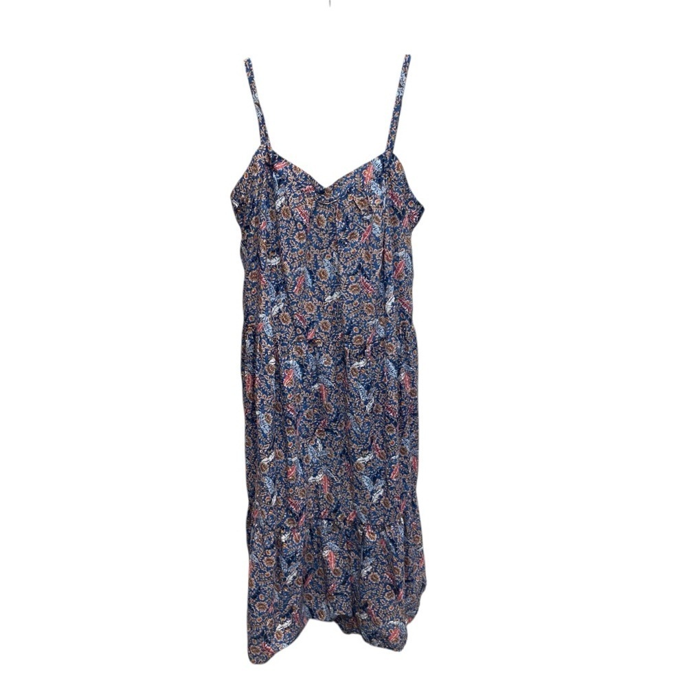 Knox rose women’s summer dress tiered feather print pockets size XXL new w/tag